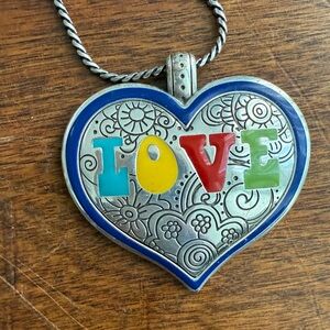 NWT Brighton Heart Necklace with Multicolor Love Design